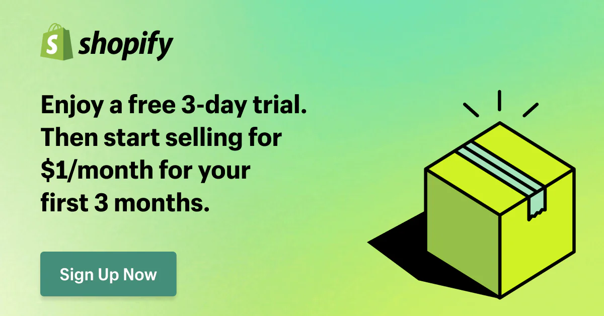 Shopify Free trial offer